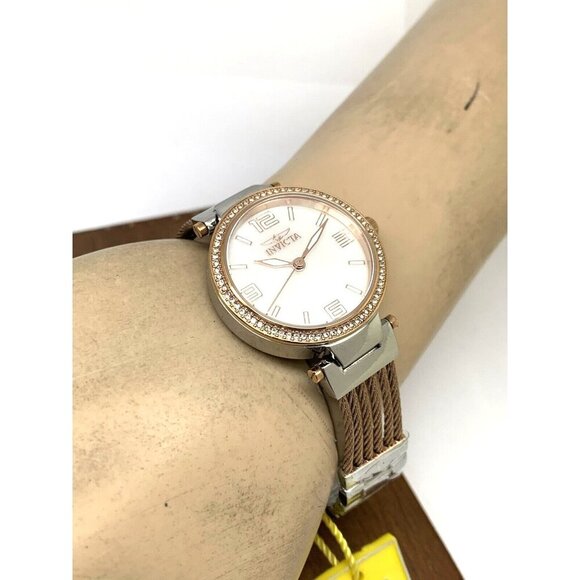 Invicta Women's Watch Bolt 29142 Quartz Mother of Pearl Dial Two Tone Steel 30mm - Picture 6 of 15